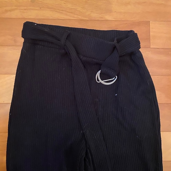Ribbed Black Bootcut Pants - Picture 3 of 4